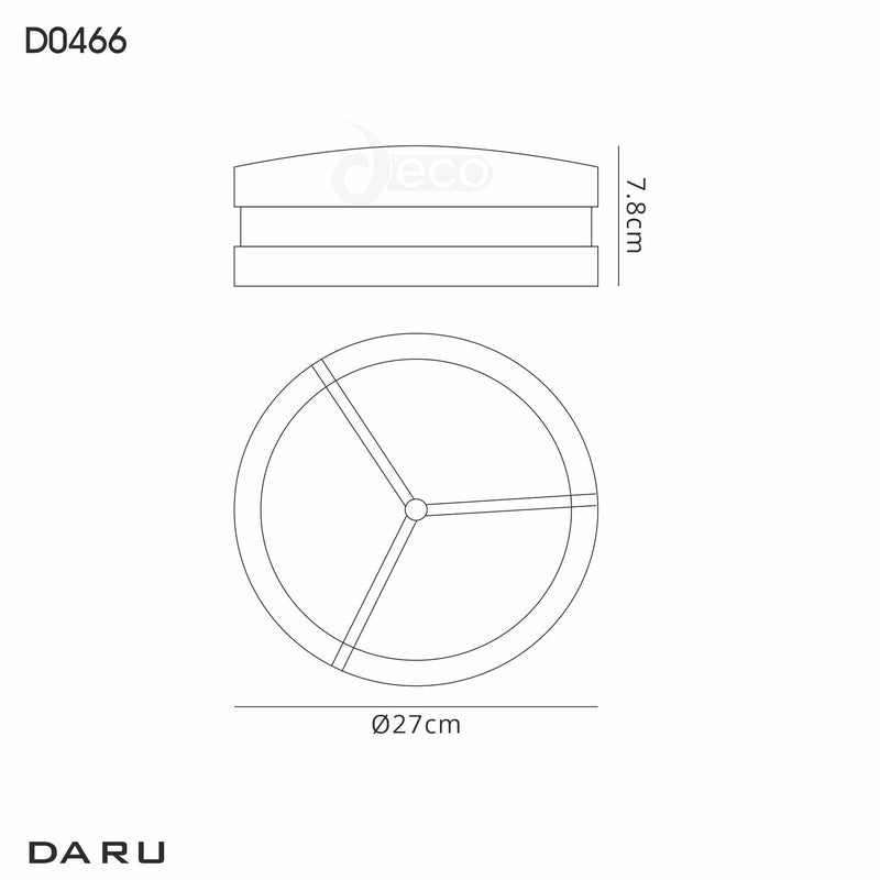 Deco Daru Framed Bulkhead Wall Lamp, 1 Light E27, Sand White, IP54 • D0466