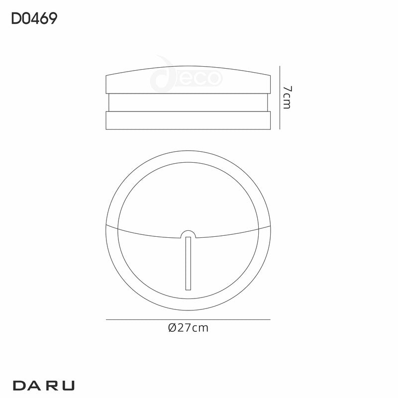 Deco Daru Eyelid Bulkhead Wall Lamp, 1 Light E27, Anthracite, IP54 • D0469