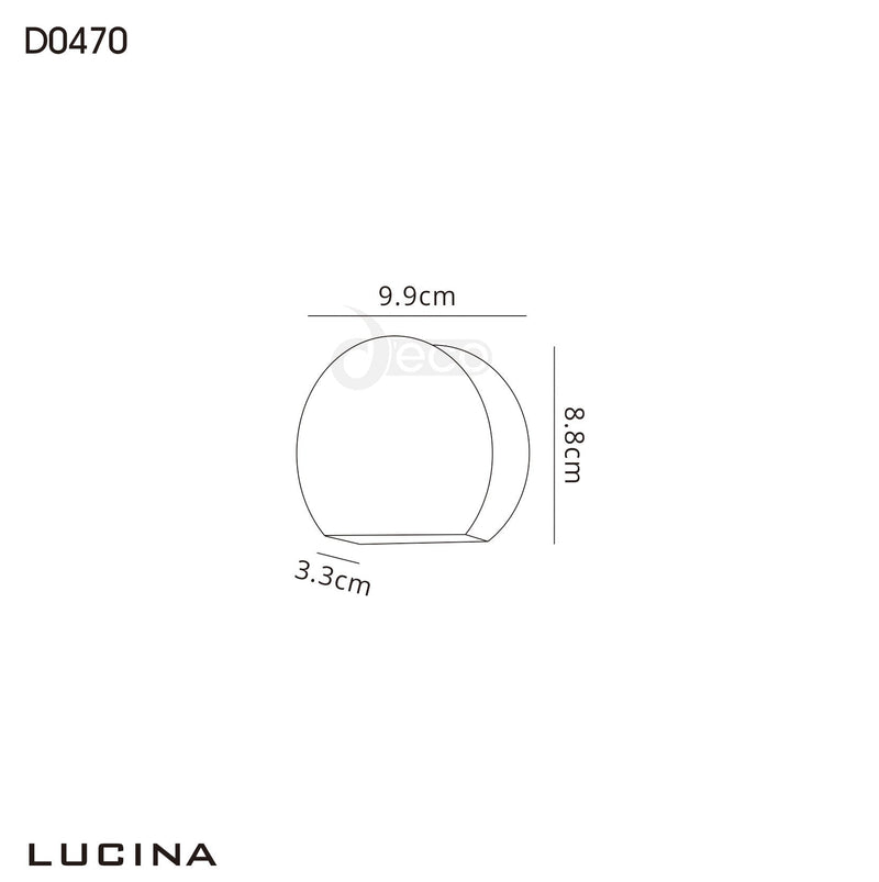 Deco Lucina Wall Light 3W LED 3000K, Sand White, 270lm, IP54, 3yrs Warranty • D0470