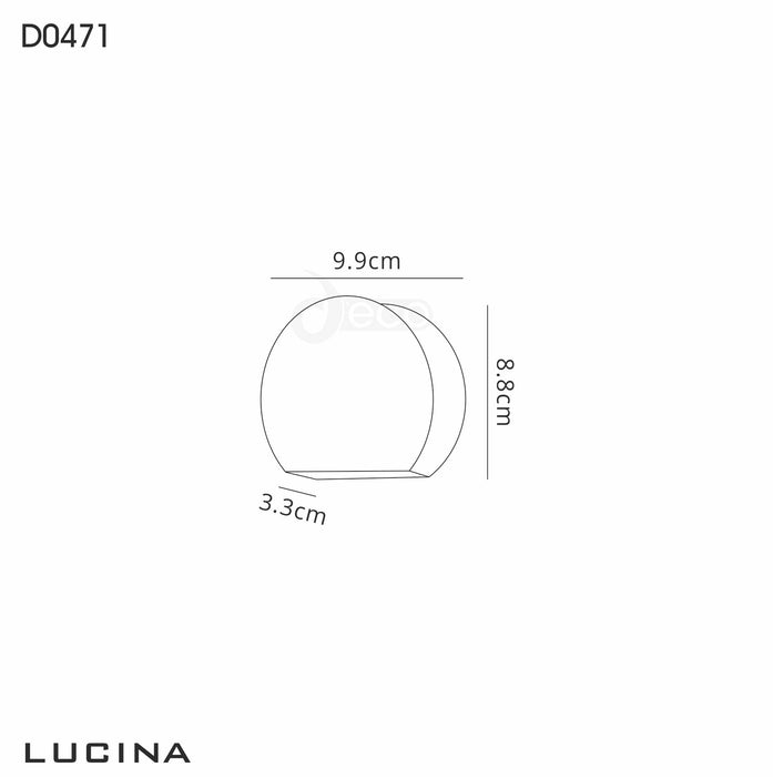 Deco Lucina Wall Light 3W LED 3000K, Anthracite, 270lm, IP54, 3yrs Warranty • D0471