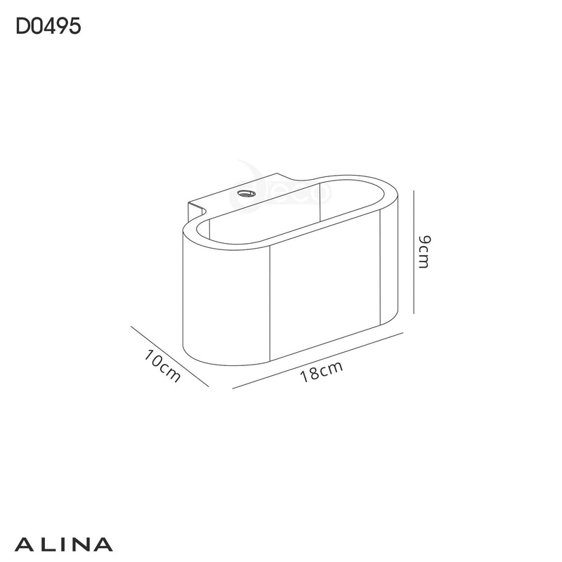 Deco Alina Oval Wall Lamp, 1 x G9, White Paintable Gypsum • D0495