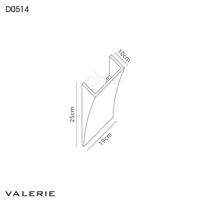 Deco Valerie Curved Rectangular Wall Lamp, 2 x G9 (Max 25W), White Paintable Gypsum, 1yr Warranty • D0514