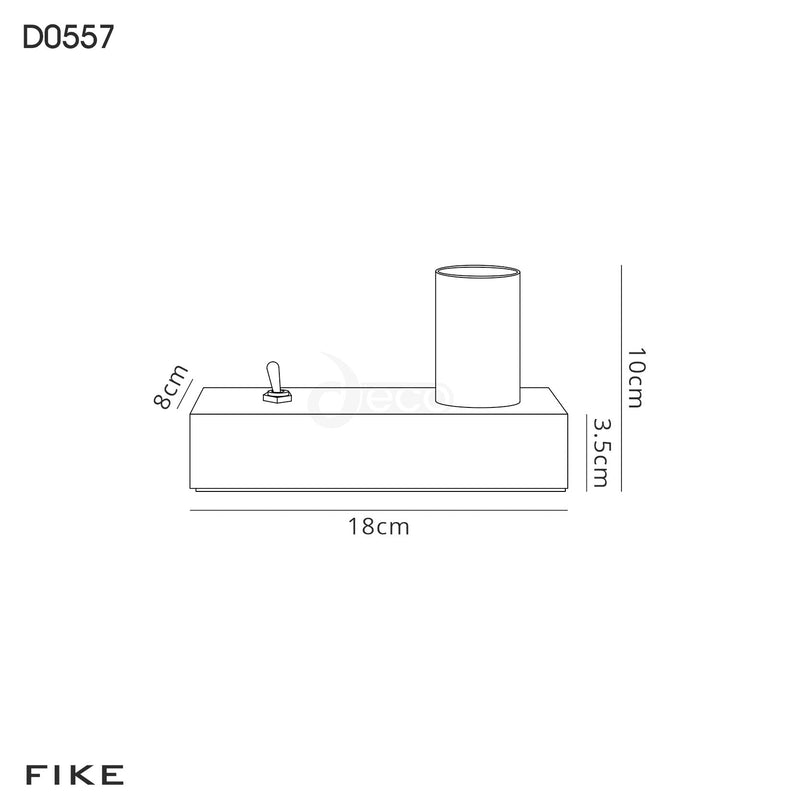 Deco Fike Table Lamp, 1 Light E27, Antique Brass/Wood, (Lamps Not Included) • D0557