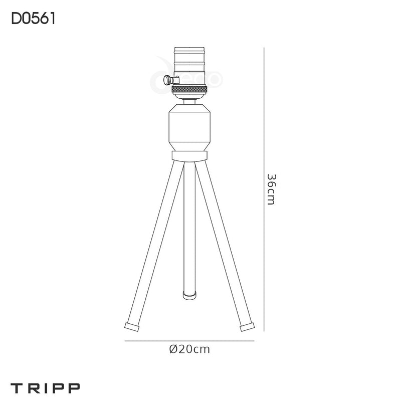 Deco Tripp Table Lamp, 1 Light E27, Dimmable, Polished Chrome/Wood, (Lamps Not Included) • D0561