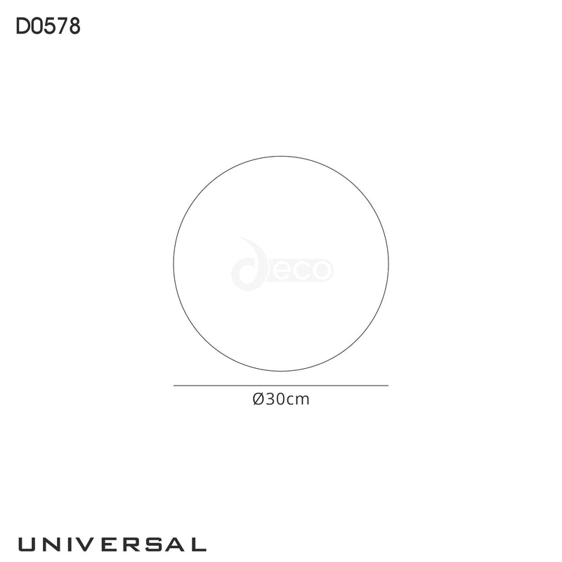 Deco Universal 300mm Frosted Acrylic Diffuser • D0578