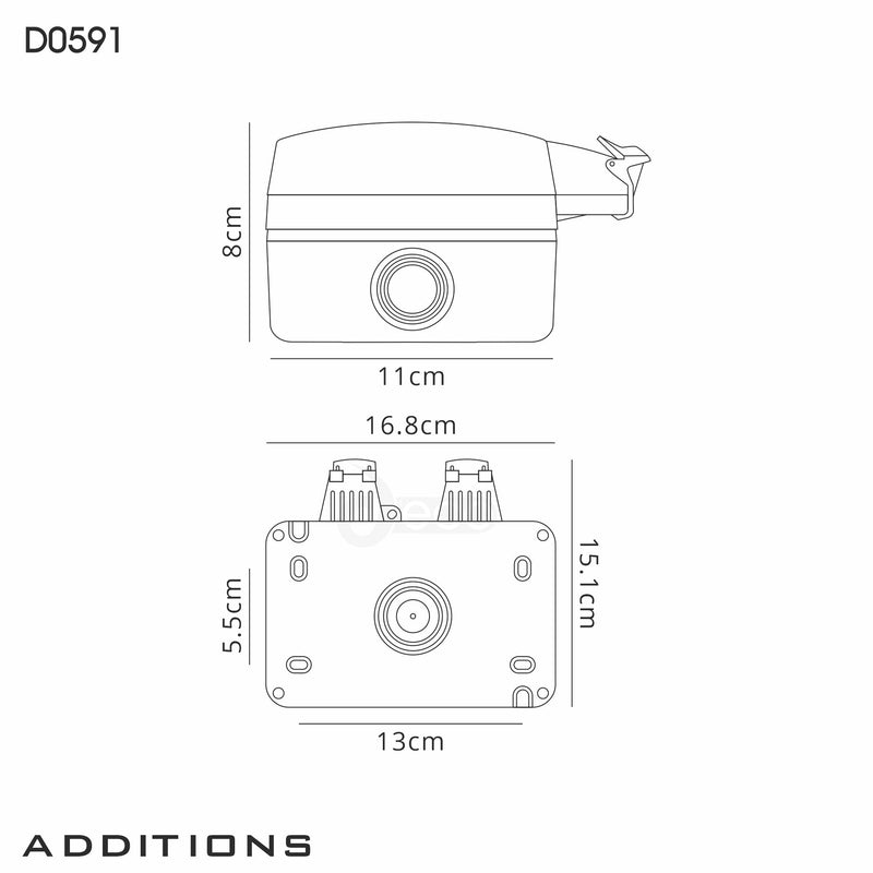 Deco Additions, Exterior IP66 2 Gang 13Amp Switched Double Socket • D0591