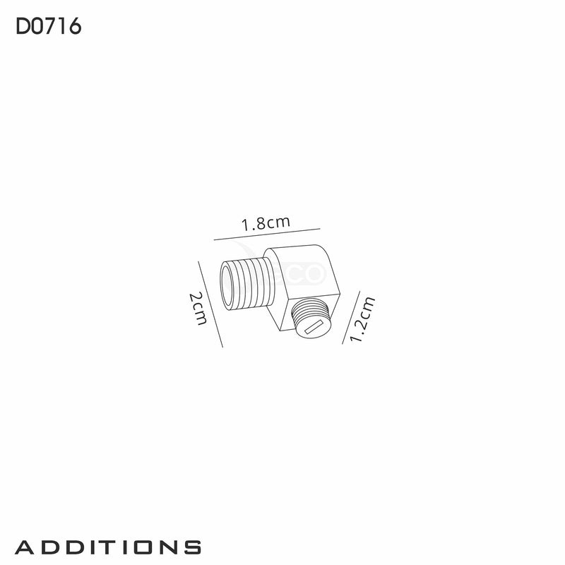 Deco Additions Cable Grip Clear With 8mm Thread • D0716