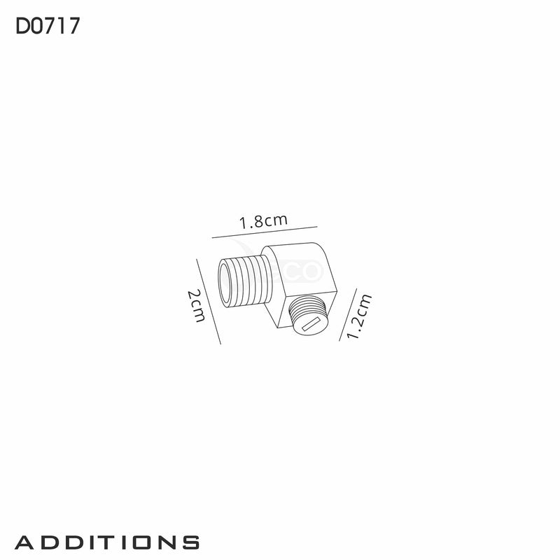 Deco Additions Cable Grip Black With 8mm Thread • D0717