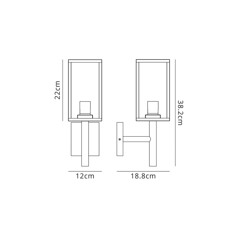 Regal Lighting SL-2167 1 Light Outdoor Up Wall Light Graphite Black IP54