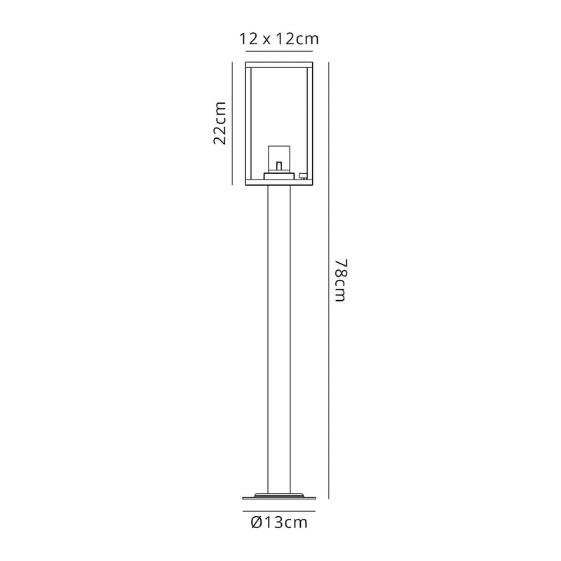 Regal Lighting SL-2163 1 Light Tall Outdoor Post Light Graphite Black IP54