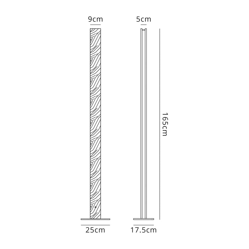Regal Lighting SL-2106 2 Light LED Floor Lamp Medium Oak