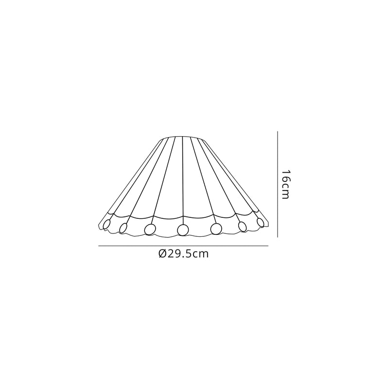Regal Lighting SL-2051 Tiffany Easy Fit Uplighter Shade Cream And Red With Clear Crystal 30cm
