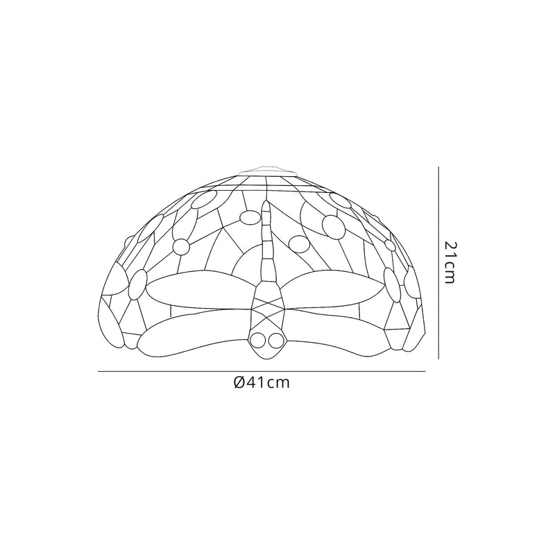 Regal Lighting SL-2028 Tiffany Shade For Pendants And Table Lamps 40cm
