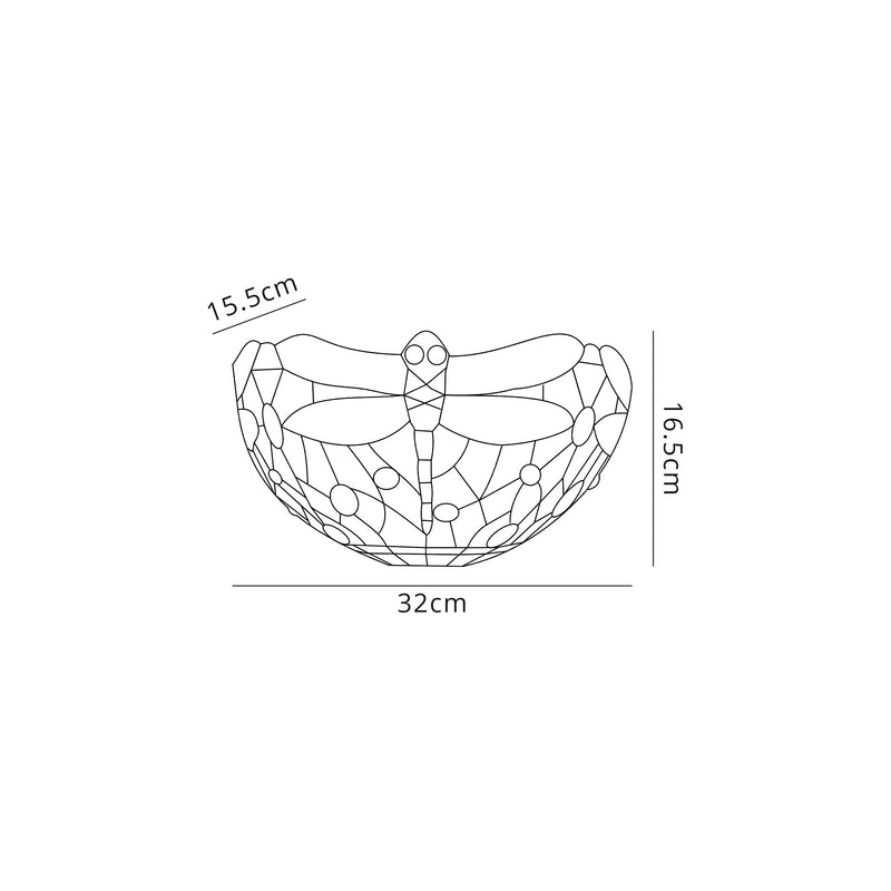 Regal Lighting SL-2027 Tiffany 2 Light Wall Uplighter Pink And Purple With Clear Crystal Shade