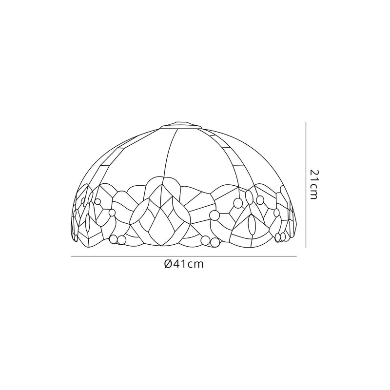 Regal Lighting SL-2025 Tiffany Shade For Pendants And Table Lamps 40cm