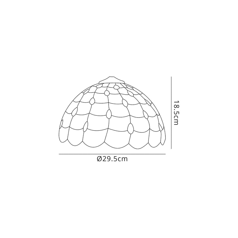 Regal Lighting SL-2023 Tiffany Easy Fit Shade For Pendant And Table Lamps 30cm