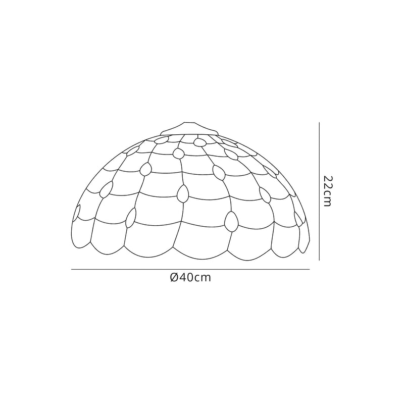 Regal Lighting SL-2022 Tiffany Shade For Pendants And Table Lamps 40cm