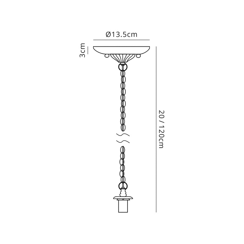 Regal Lighting SL-2013 1 Light Ceiling Pendant Only Aged Antique Brass
