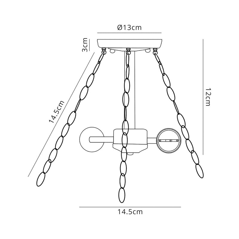 Regal Lighting SL-2010 2 Light Semi Flush Ceiling Fitting Only Aged Antique Brass