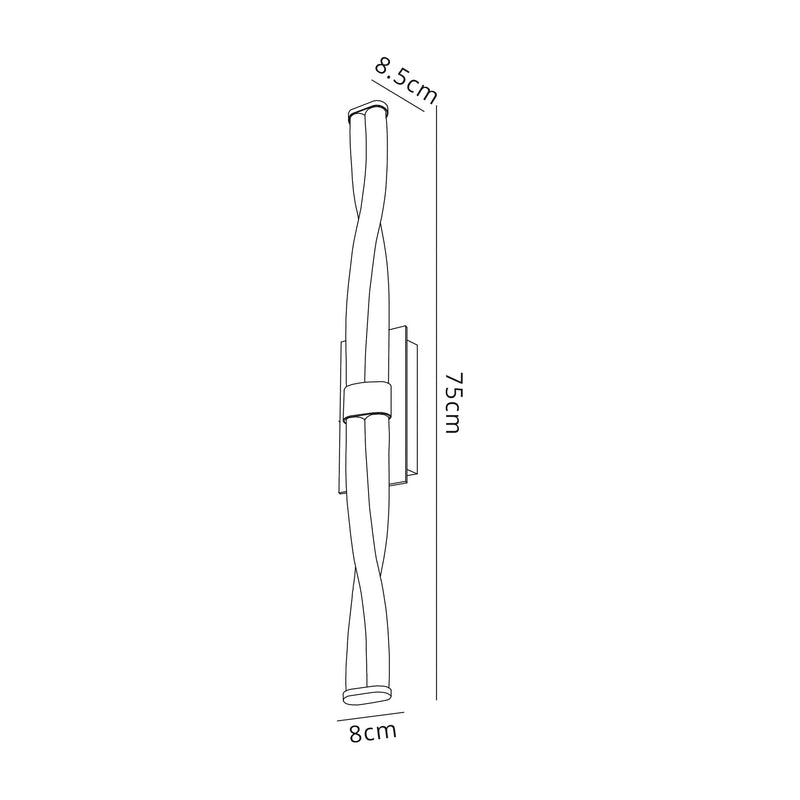 Regal lighting SL-1930 2 Light Large LED Wall Light Polished Chrome IP44