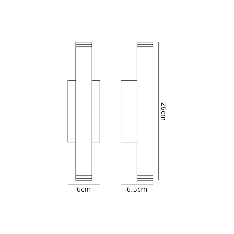 Regal Lighting SL-1814 2 Light LED Outdoor Wall Light Polished Chrome IP54