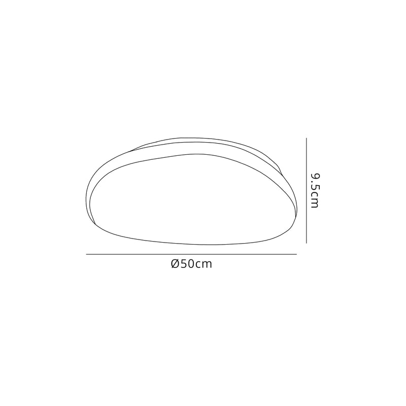 Regal lighting SL-1707 1 Light 50cm Flush LED Ceiling Light White IP44