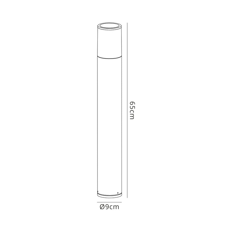 Regal Lighting SL-1681 1 Light Medium Outdoor Post Light Anthracite With Clear Glass IP54