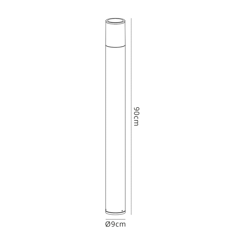 Regal Lighting SL-1678 1 Light Large Outdoor Post Light Anthracite With Clear Glass IP54