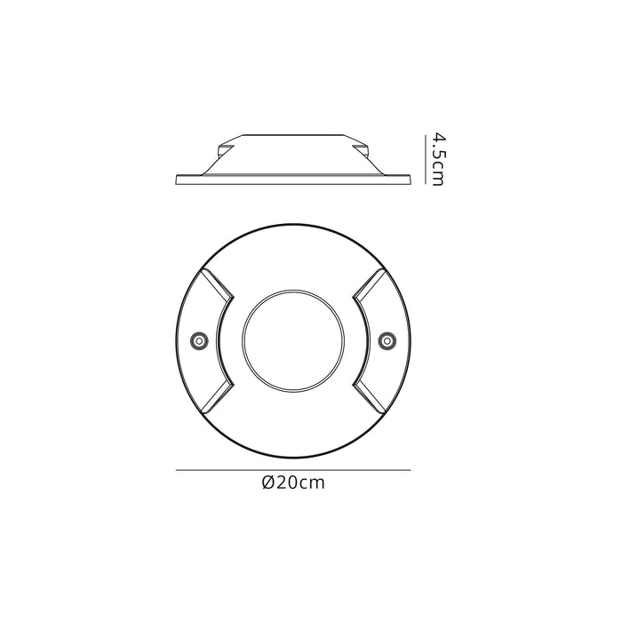 Regal Lighting SL-1631 2 Light LED Driveover Light Anthracite IP67