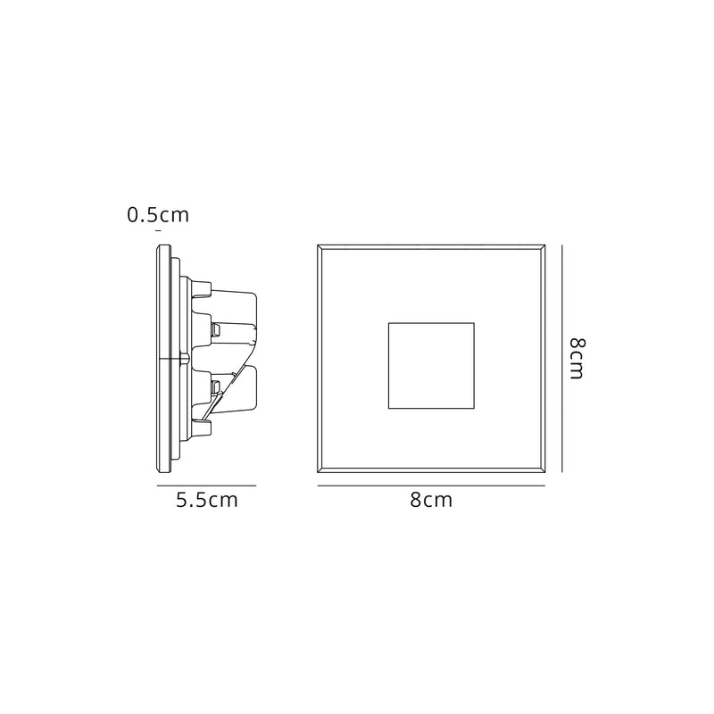 Regal Lighting SL-1628 1 Light LED Outdoor Recessed Wall Light White IP65