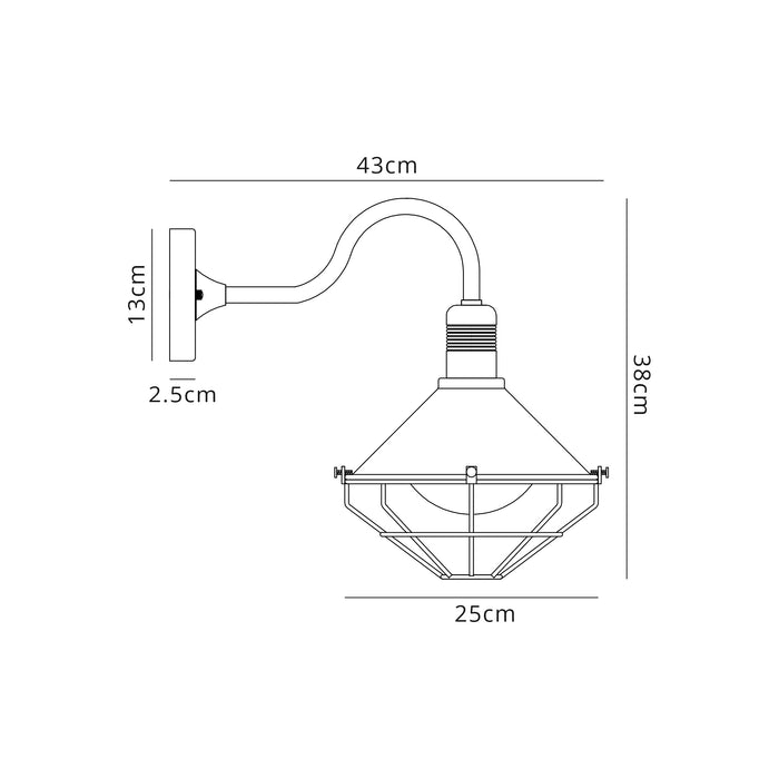 Regal Lighting SL-1612 1 Light Outdoor Wall Light Anthracite & Matt White IP65