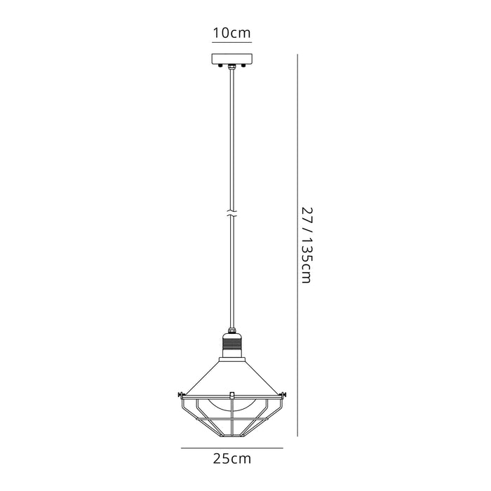 Regal Lighting SL-1611 1 Light Outdoor Ceiling Pendant Anthracite & Matt White IP65