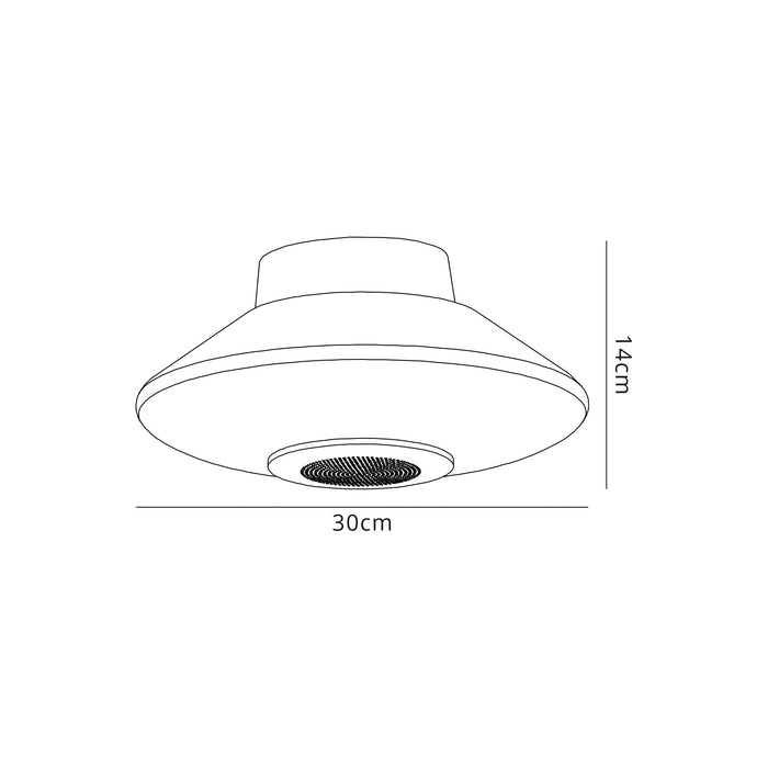 Regal lighting SL-1497 1 Light Flush LED Ceiling Light White With Bluetooth Speaker IP44