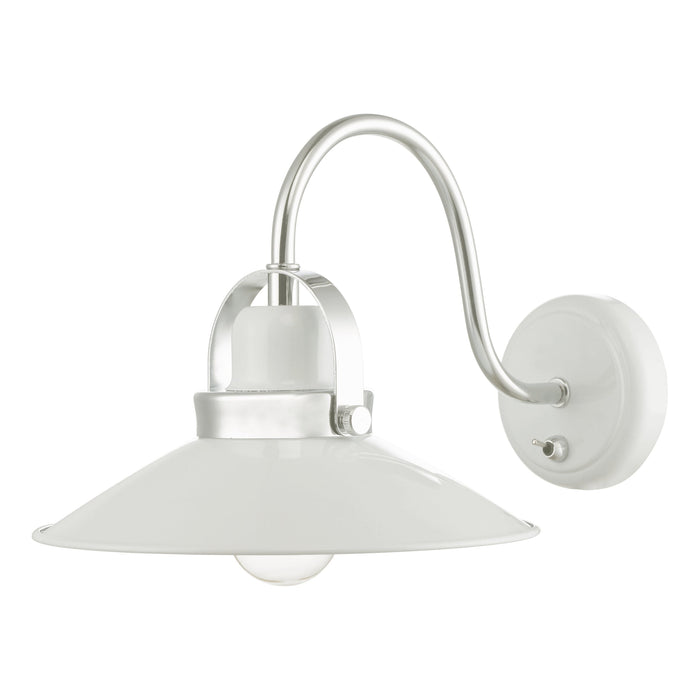 Dar Lighting Liden Wall Light White and Polished Chrome • LID072