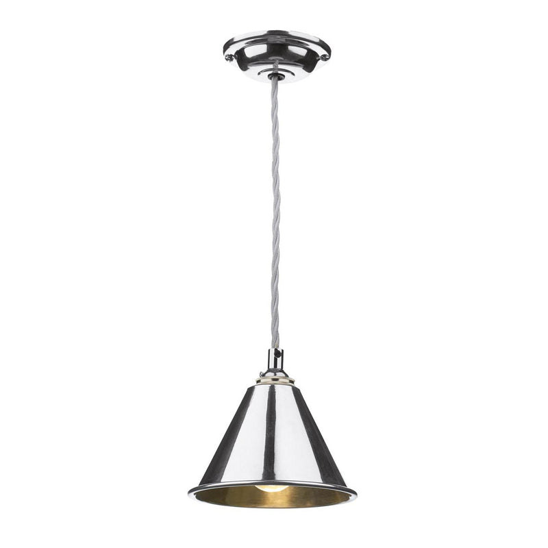 David Hunt Lighting LON0150 London Single Light Pendant in Polished Chrome Finish