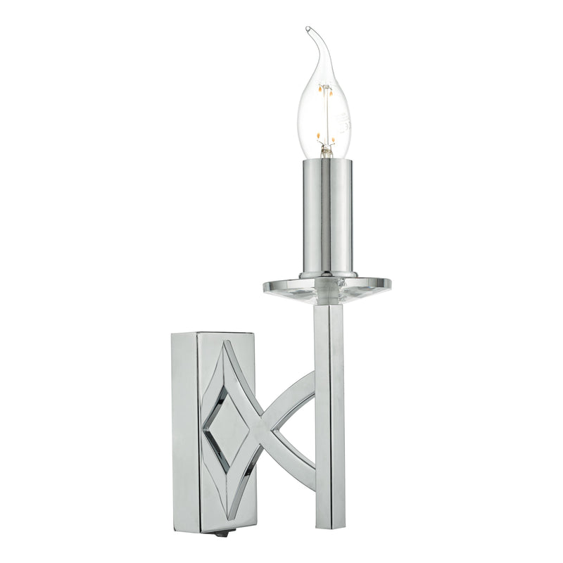 Dar Lighting Lyon Wall Light Polished Chrome & Crystal • LYO0750