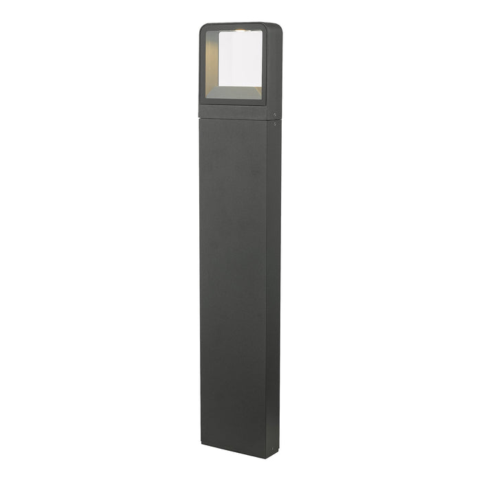 Dar Lighting Malone Outdoor Post With Square Light Matt Grey IP65 LED • MAL4539