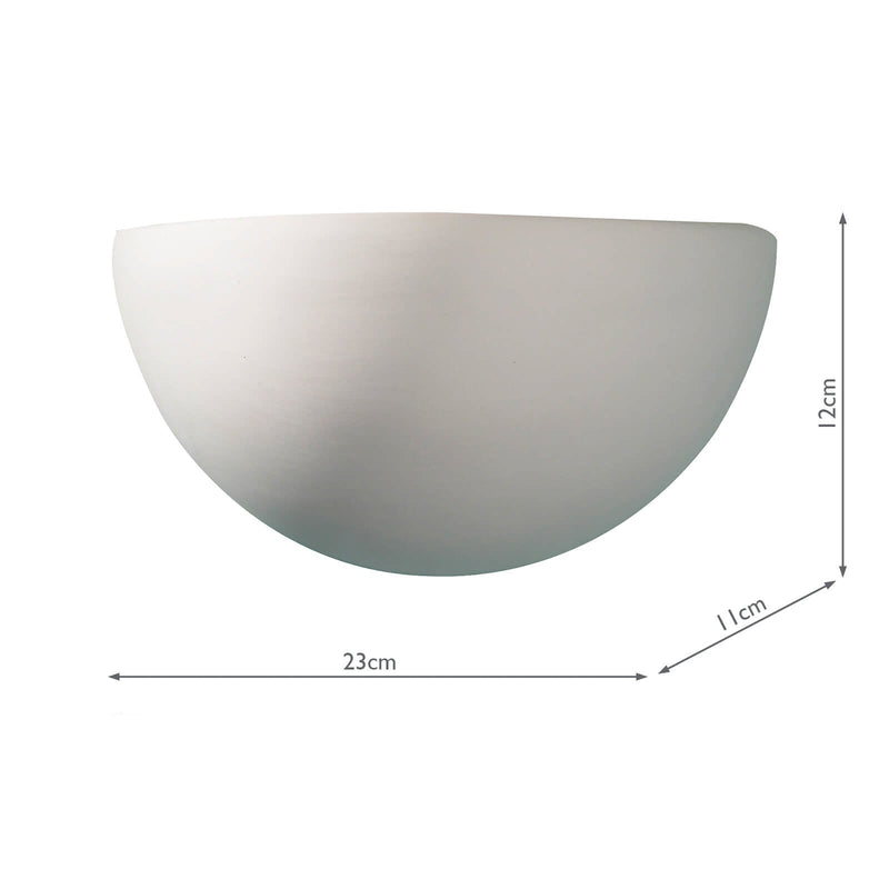 Dar Lighting Marino Wall Washer Unglazed • MAR0748