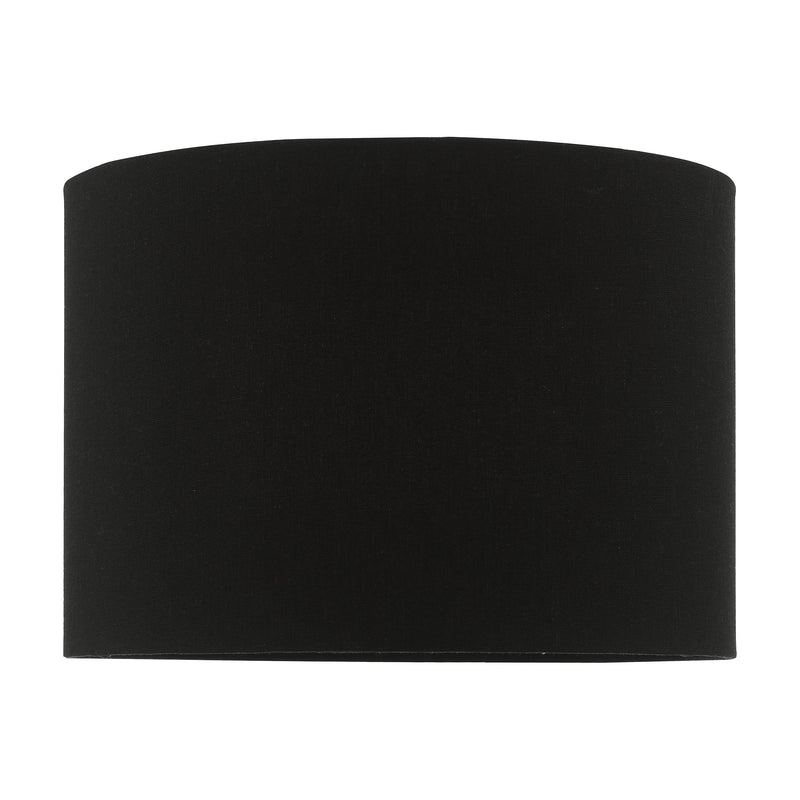 Dar Lighting Max Black Cotton Drum Shade 24cm • MAX1022