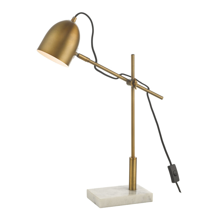 Dar Lighting Mendal Task Lamp Bronze & Marble • MEN4263