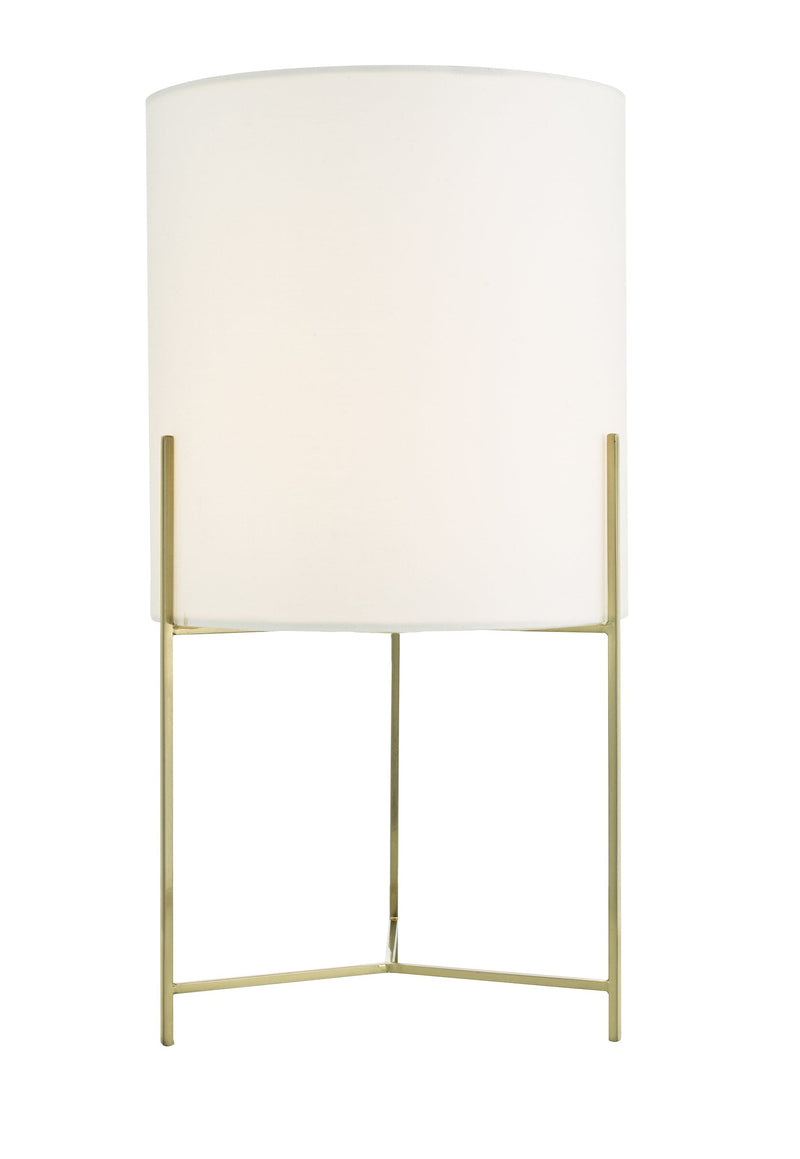 Dar Lighting Michaela Table Lamp Satin Gold With Shade • MIC4135
