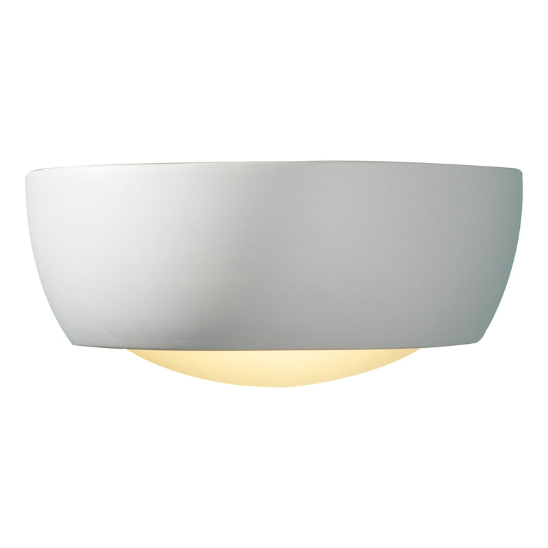 Dar Lighting Milo Wall Light White Unglazed Ceramic Glass • MIL372