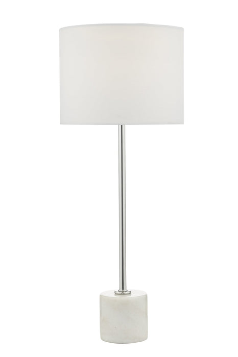 Dar Lighting Misu Table Lamp Polished Chrome Marble Effect With Shade • MIS422