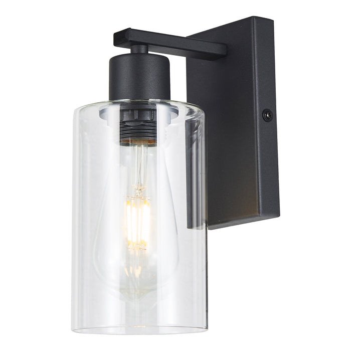 Dar Lighting Miu Wall Light Matt Black Glass • MIU0722