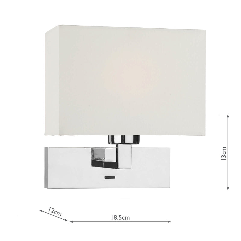 Dar Lighting Modena Wall Light In Polished Chrome (Bracket Only) • MOD7150