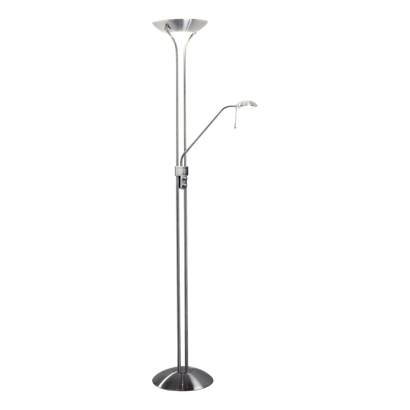 Dar Lighting Montana Mother & Child Floor Lamp Satin Chrome • MON4946
