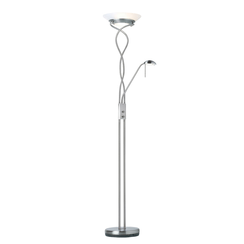 Endon Lighting MONACO-SC Monaco Mother & Child Satin Chrome Floor Lamp