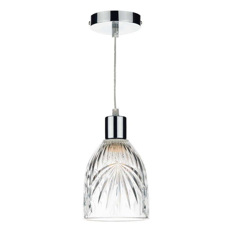 Dar Lighting Motif Easy Fit Pendant Clear Glass • MOT6508
