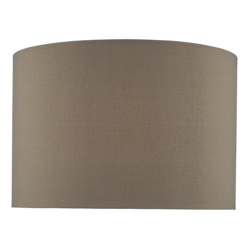 Dar Lighting Mubina Grey Faux Silk Drum Shade 30cm • MUB1339