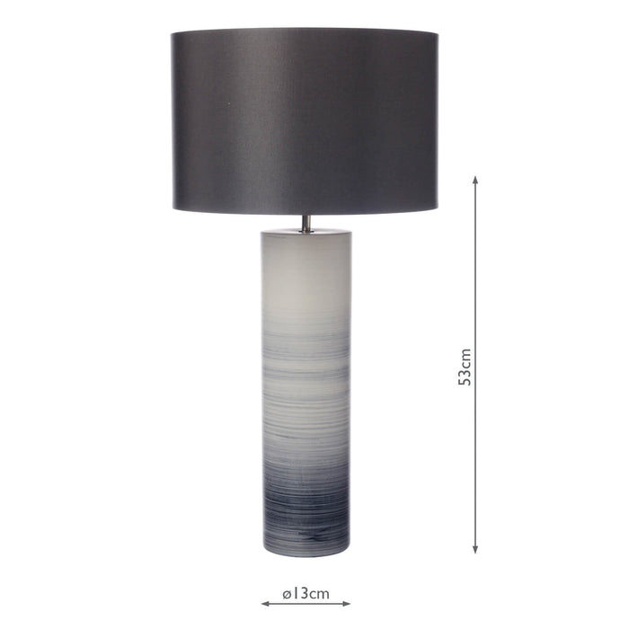 Dar Lighting Nazare Table Lamp Black/White Ceramic Base Only • NAZ4221